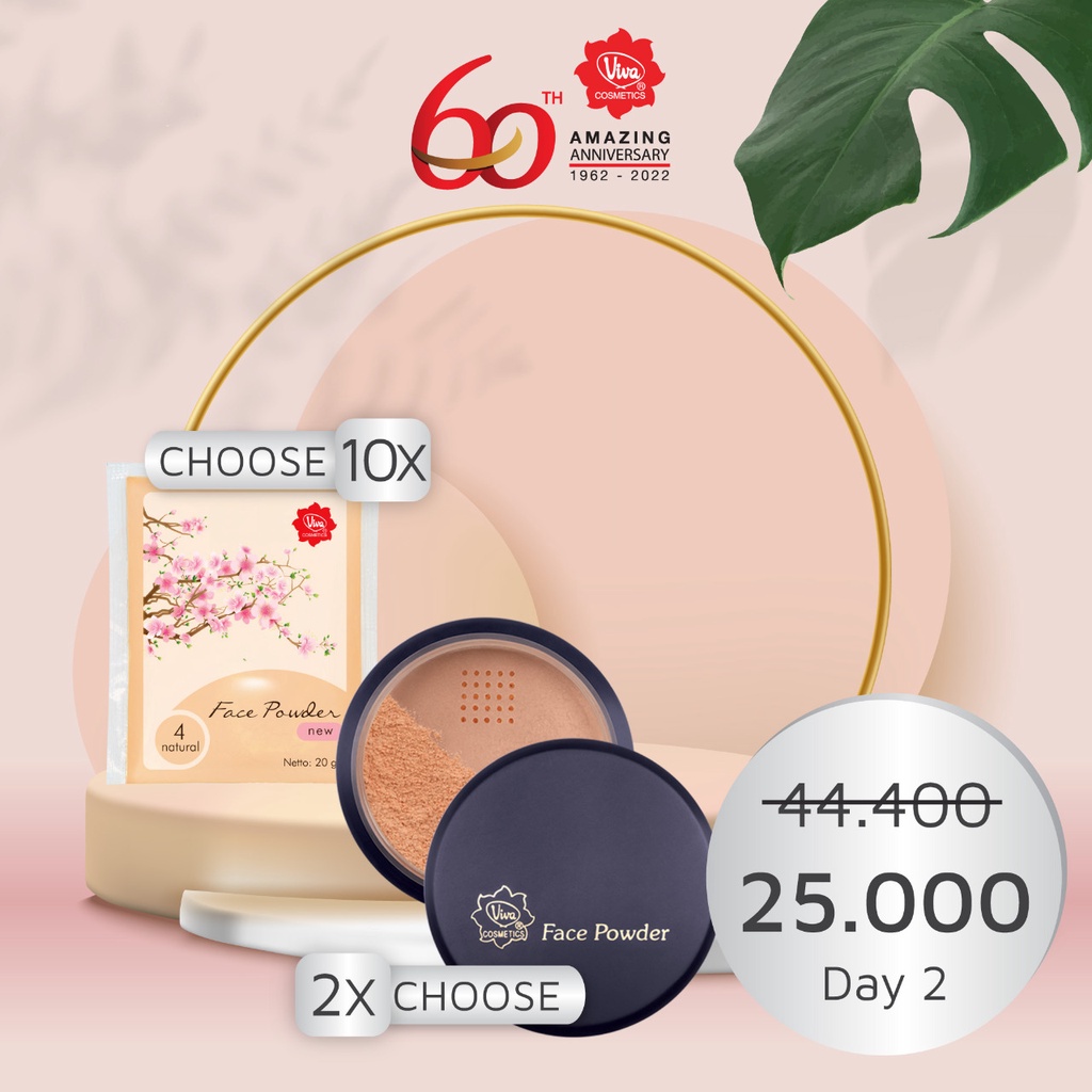 Paket 2 Viva Face Powder Biru 10 Viva Face Powder Zak Sakura