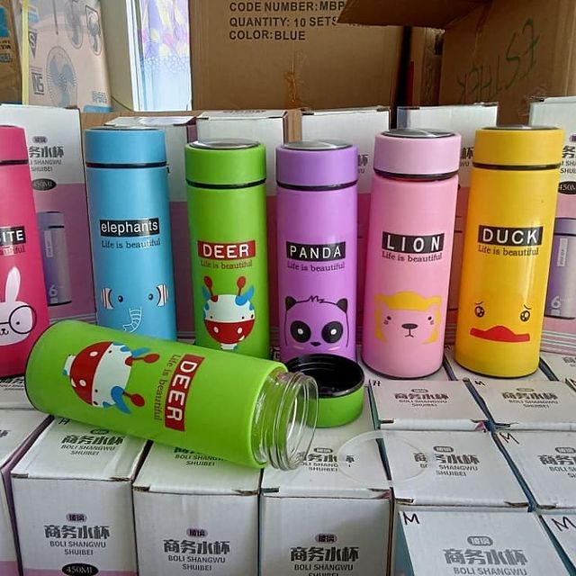 Botol Minum Kaca Animals Termos Karakter Tumbler Bottle Glass Animal