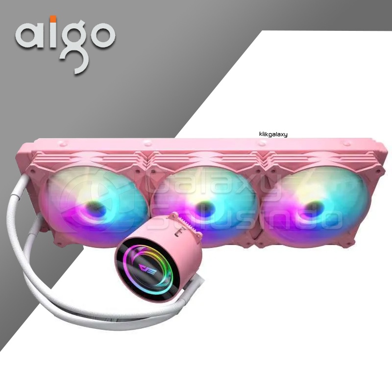 AIGO DARKFLASH DX360 TWISTER ARGB Liquid CPU Cooler - Pink