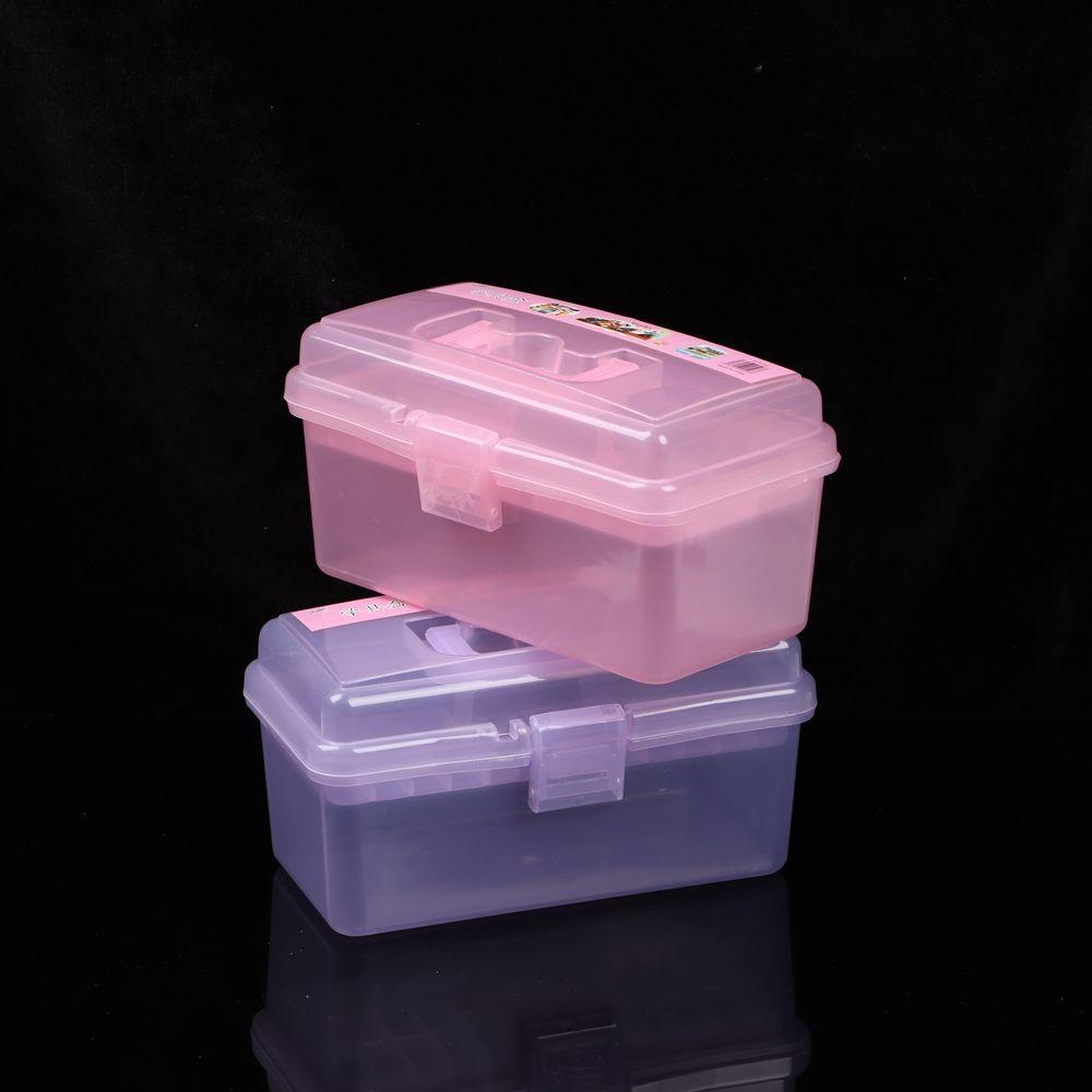 Kotak Penyimpanan Transparan Nanas 7gaya Serba Serbi Organizer Square Small Items Case