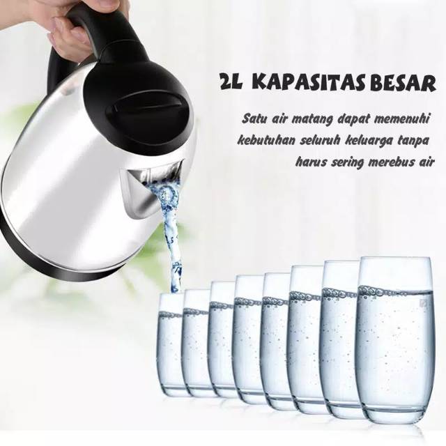 TEKO LISTRIK SCARLETT 1.5 - 2L TEKO SCARLETT ELECTRIK TEKO LISTRIK ELECTRIK HITTER PEMANAS AIR