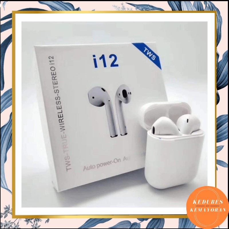 Earphone Wireless i12  Bluetooth Versi 5.0  Macaron Wireless Earbuds Hands free Touch