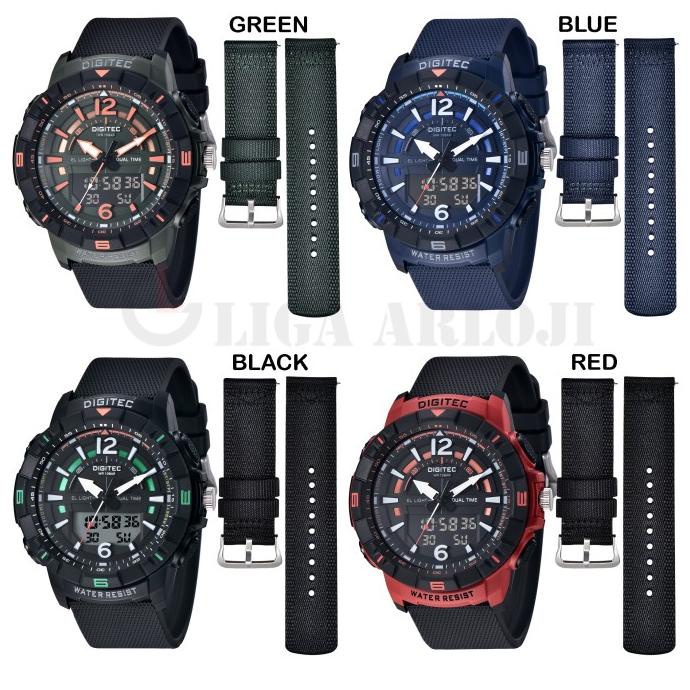 Digitec DA-2130T - Jam Tangan Pria - Free Strap - 2130 - Double Time Termurah