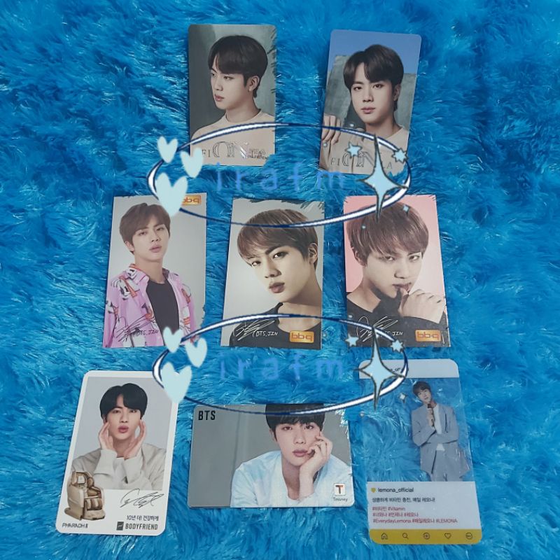 Official BTS Photo Card / PC Fila BBQ Bodyfriend Tmoney Lemona - Jin