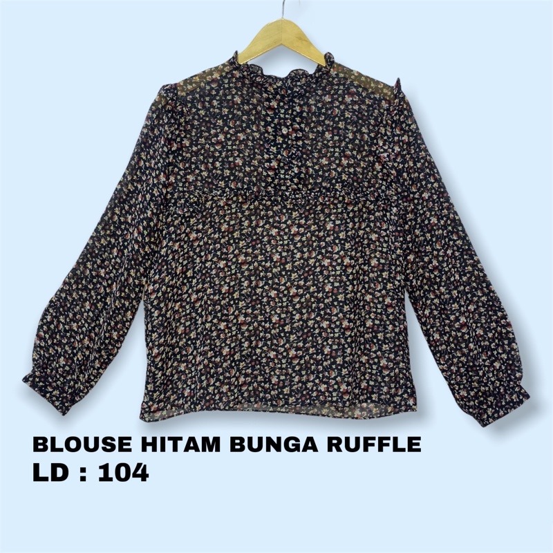Blouse Ruffle Bunga-bunga - by.zuma