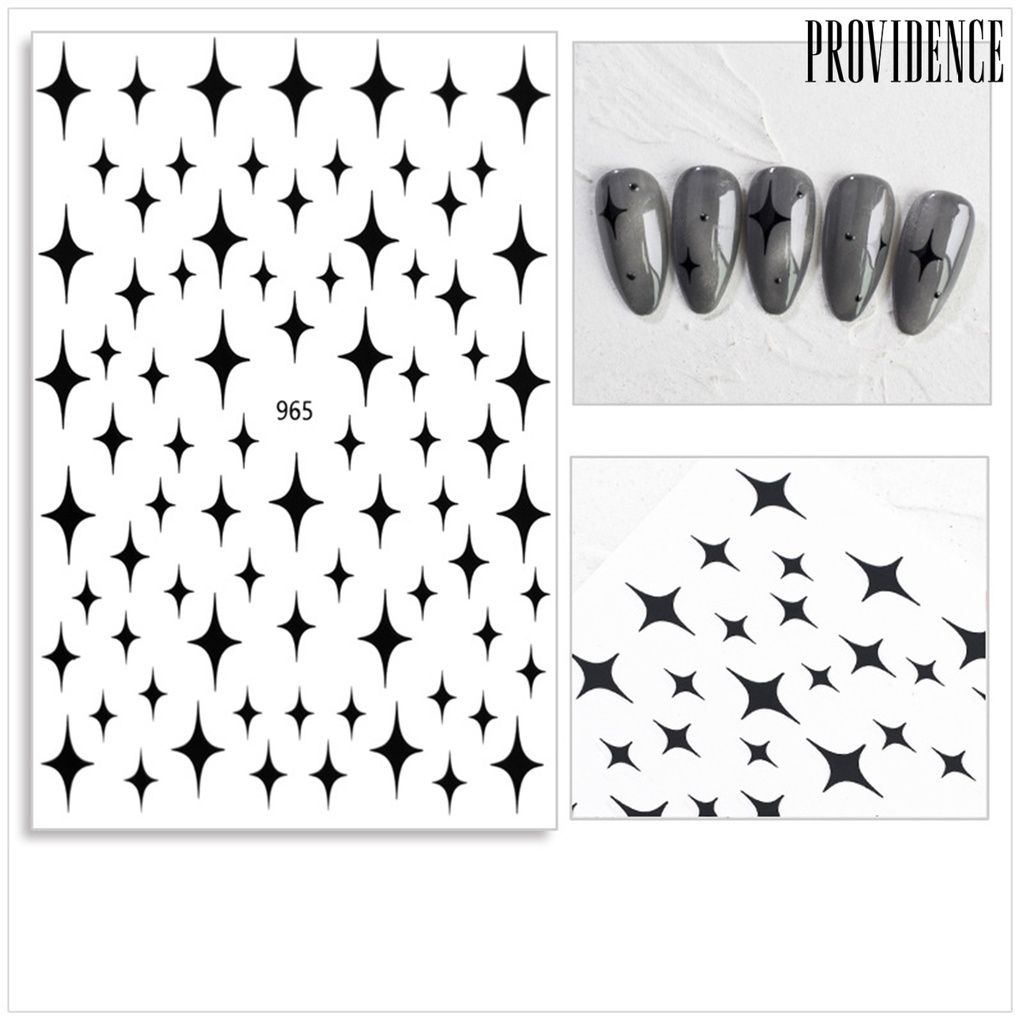 Providence 7Pcs/Set Nail Meteor Decals Back Glue Easy to Stick Glitter Starlight Meteor 3D Manicure Stickers for Female