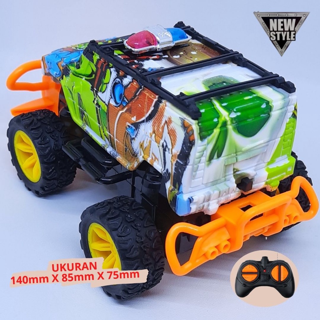 Mobil Remote Control Polisi Suv Offroad Jeep Super Speed  New Edition | Rc Mini Car Tahan Banting