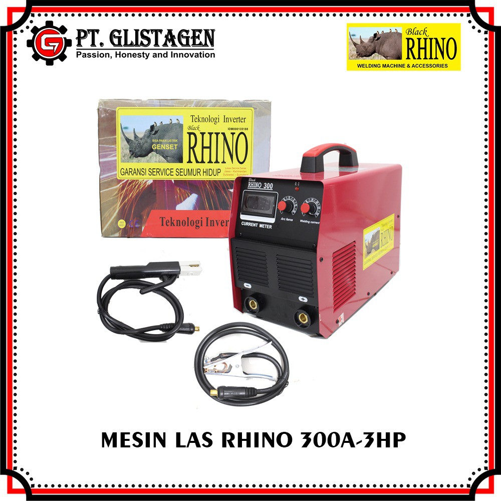 Travo Las Rhino MMA 300A 3 phase / MESIN LAS INVERTER 300 A RHINO 3HP