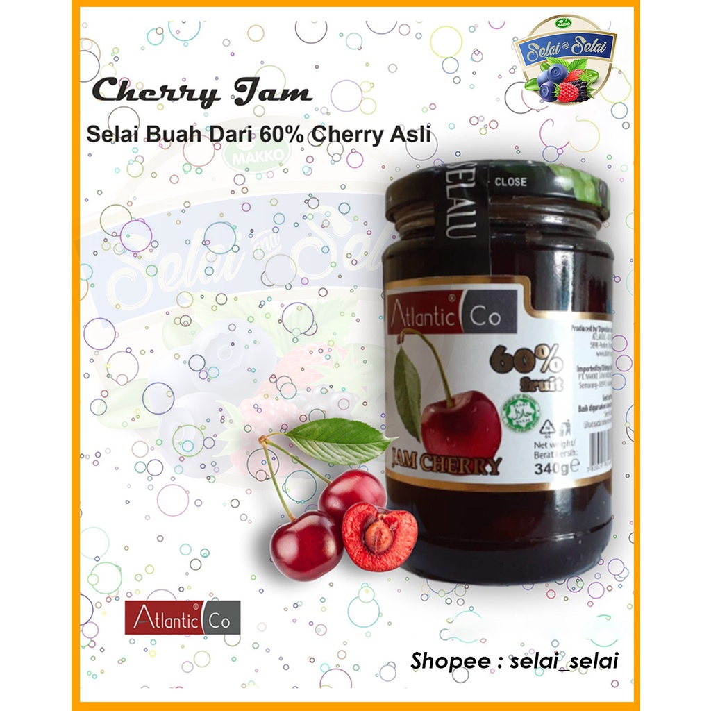 

Selai Buah Cherry Jam | Atlantic Co ( 340gr )