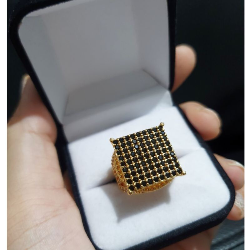 Cincin Premium lapis emas anti karat anti alergi Ring Zircon Premium Quality 093