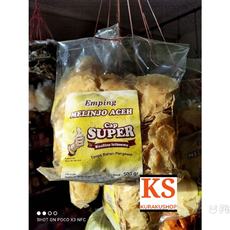 

EMPING MELINJO ACEH 500G - EMPING ACEH CAP SUPER
