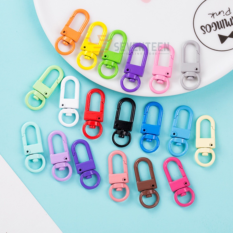 SEVENTEEN CARABINER MINI 360 DERAJAT GANTUNGAN KAIT WARNA GANTUNGAN KUNCI GANTUNGAN PENGAIT RANTAI MINI KEY CHAIN