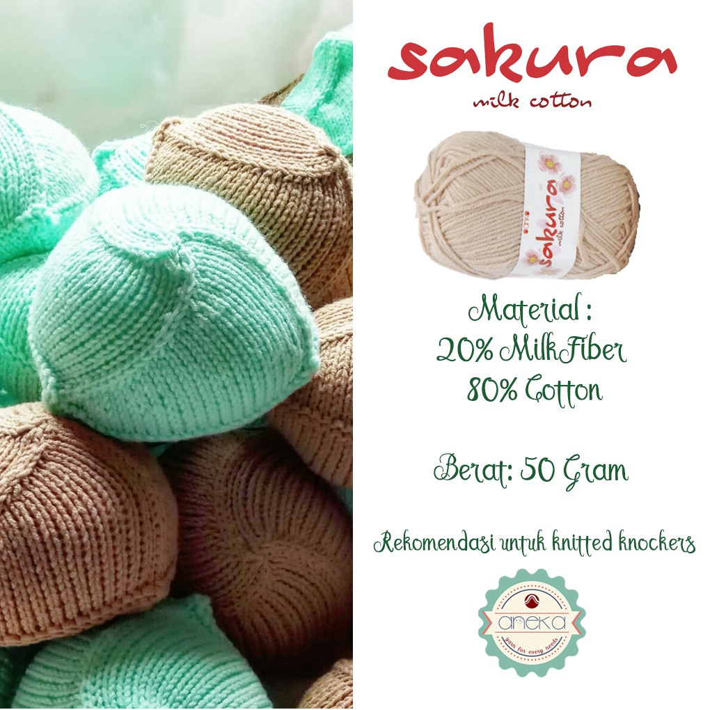 KATALOG Benang Rajut Katun Susu  Sakura Milk Cotton 