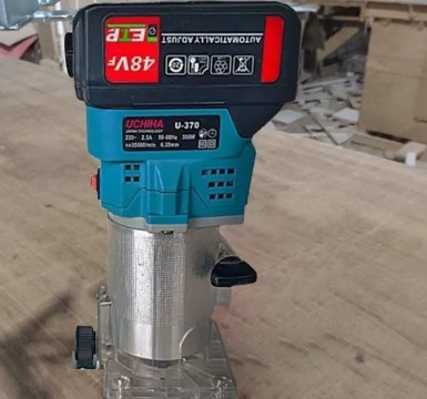 Promo Mesin Cordless Router Trimmer Uchiha Profil Baterai Uciha Trimer