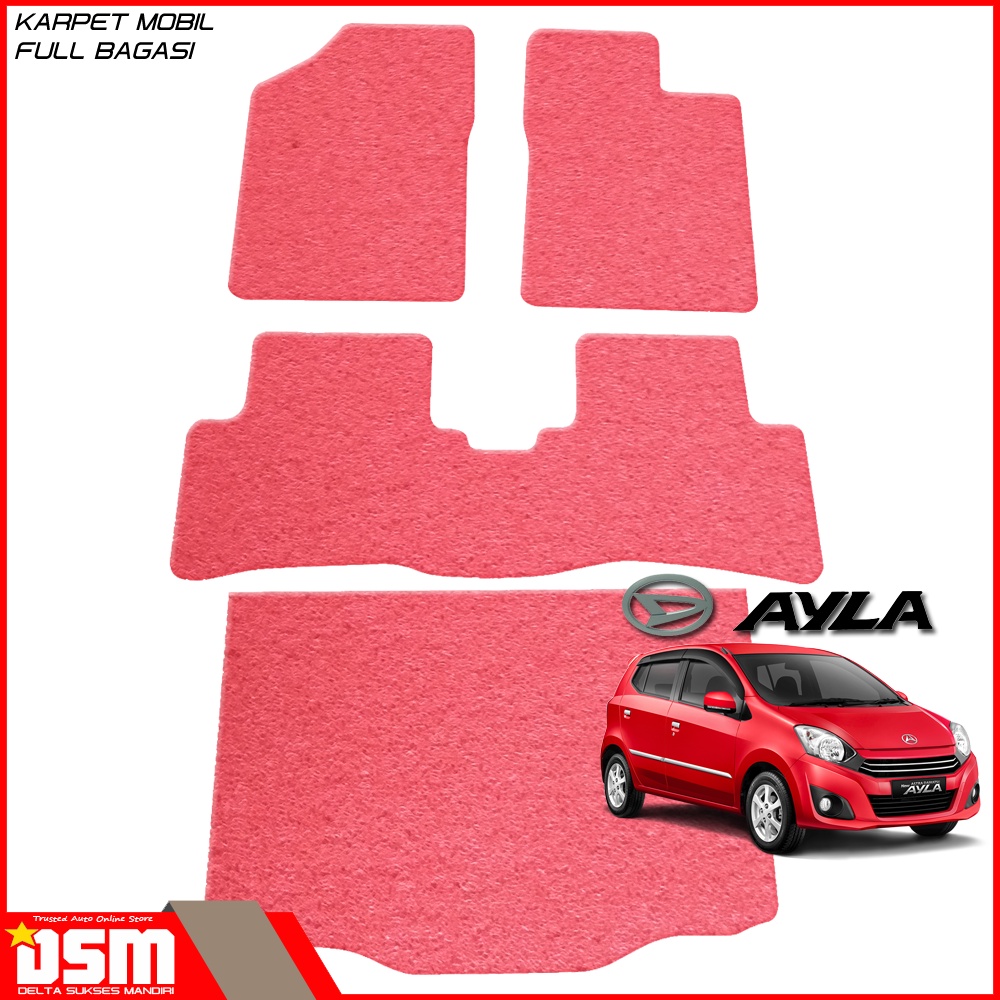 Karpet Mobil Mie Daihatsu Ayla Full Bagasi / Karpet Coil Mat Ayla /  DSM