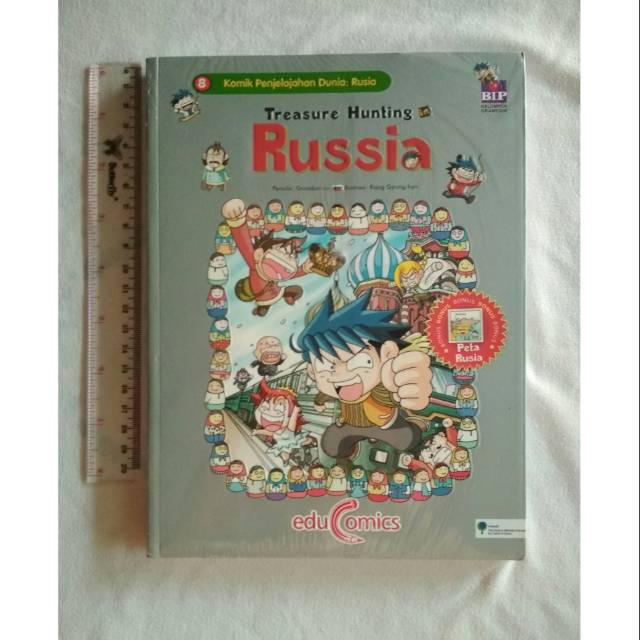 Buku komik penjelajahan dunia Rusia, treasure hunting Educomics