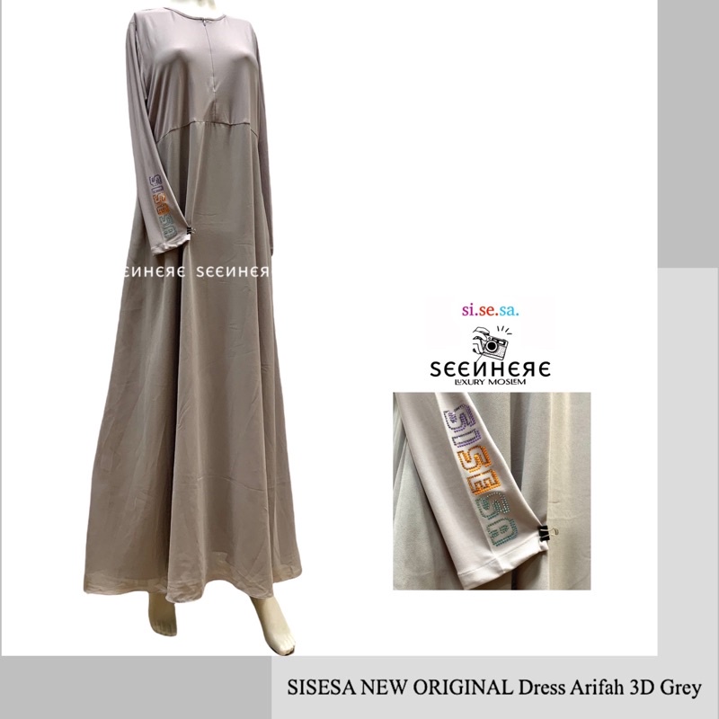 [𝐒𝐄𝐄𝐍𝐇𝐄𝐑𝐄] SISESA NEW ORIGINAL Dress Arifah 3D Grey