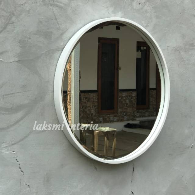 cermin bulat/ cermin bulat minimalis/ round mirror/ cermin dinding