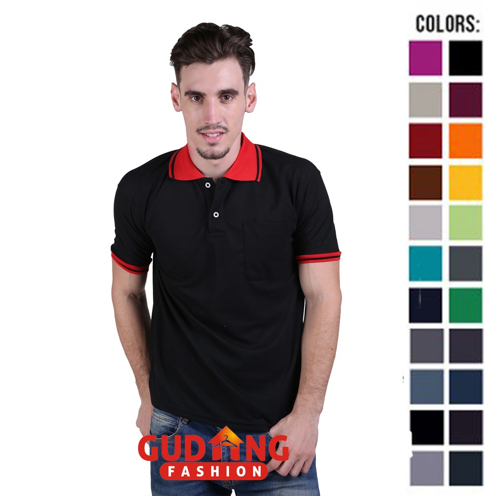 Kaos Pria Berkerah Polo Pendek - Banyak Pilihan Warna PLS (COMB)