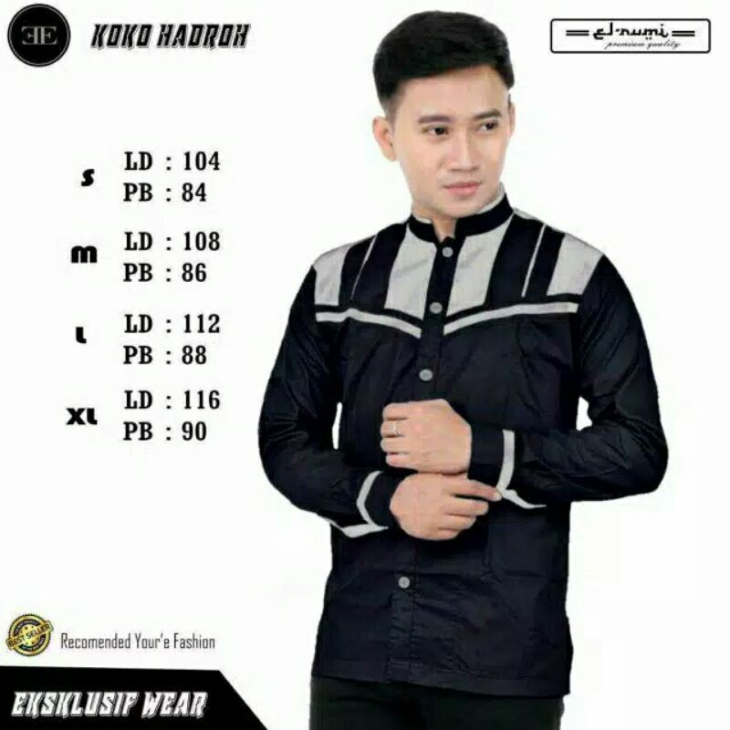 koko motif balok modern baju muslim terbaru