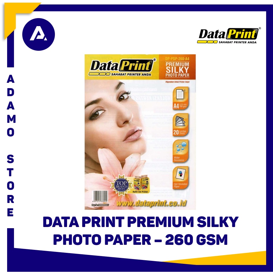 Kertas Foto A4 Data Print Premium Silky Photo Paper A4 260 gsm 20 Sheets