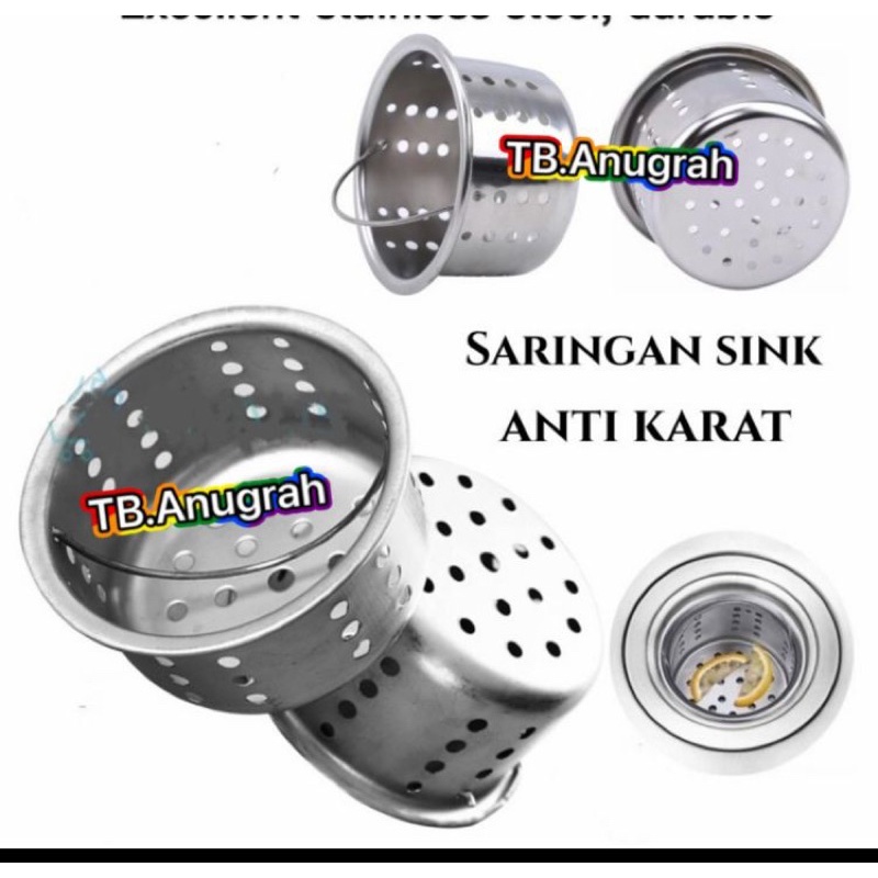 SARINGAN AFUR STAINLESS/KERANJANG BAK CUCI PIRING/ SARINGAN SAMPAH WASTAFEL BAK CUCI PIRING