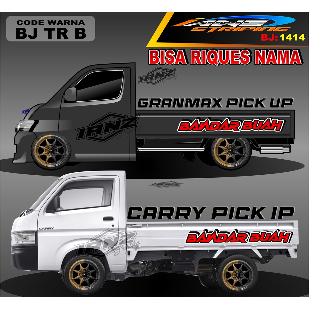 STICKER TULISAN BAK SAMPING GRANMAX PICK UP / STICKER BAK SAMPING GRANMAX / DECAL STICKER MOBIL GRANMAX PICK UP