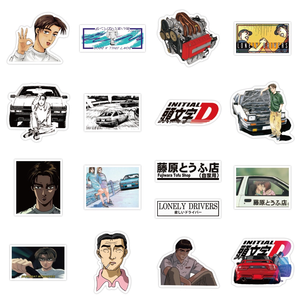 ID001 – Sticker / Stiker Anime Jepang Initial D