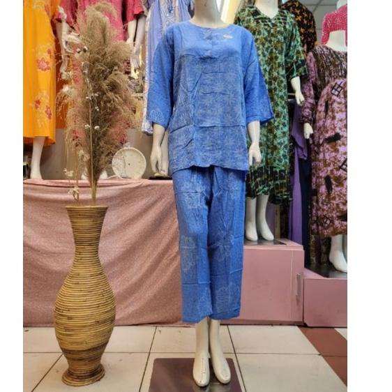 [AMP.15Jl22х] stelan cp jumbo putri diana//stelan baju tidur batik putri diana jumbo//stelan celana 