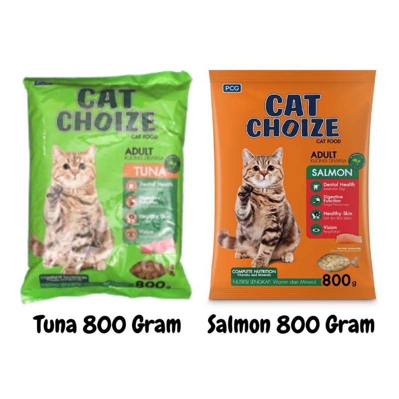 CAT CHOIZE TUNA 800 grm catchoize HIJAU MAKANAN KUCING adult kering freshpack salmon oren cat food