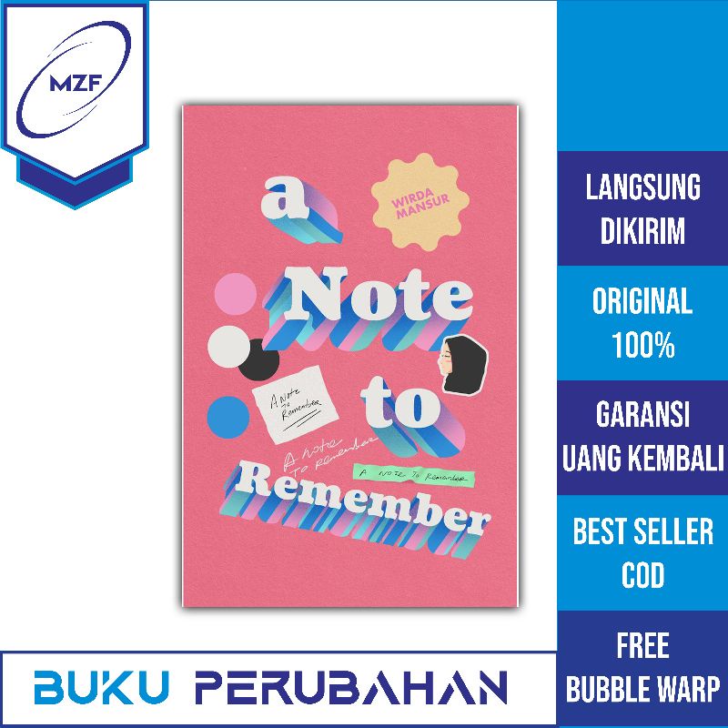 [ORIGINAL] READY STOK BUKU A NOTE TO REMEMBER - WIRDA MANSUR