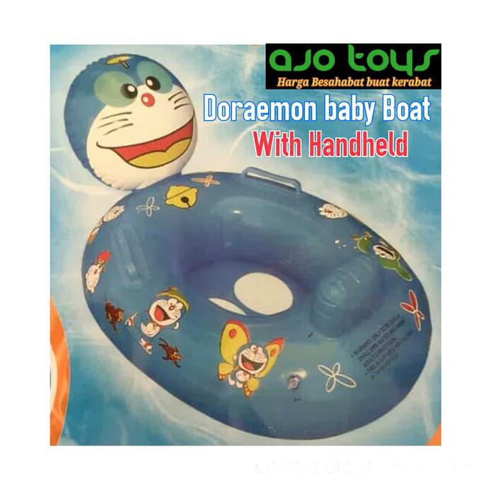 Ban Renang Pelampung Anak Lobang Kaki Doraemon Baby Boat 1-3Thn