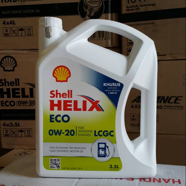 OLI MESIN MOBIL KHUSUS LCGC SHELL HELIX ECO 0W-20 3,5 LITER