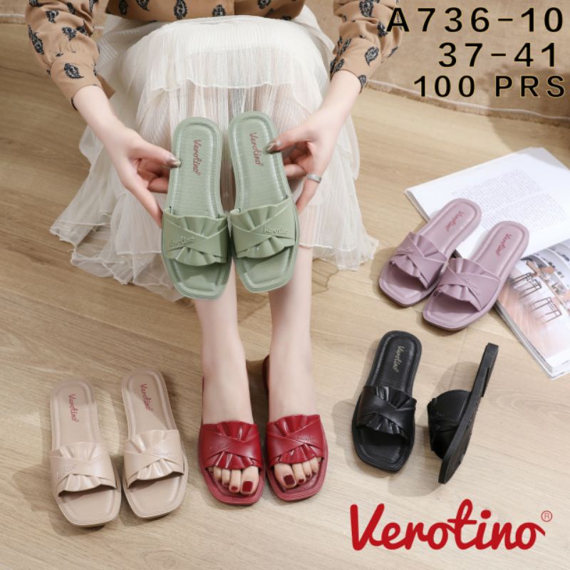 Sandal Slop Jelly Verotino Sandal Slop Wanita A736 Terbaru