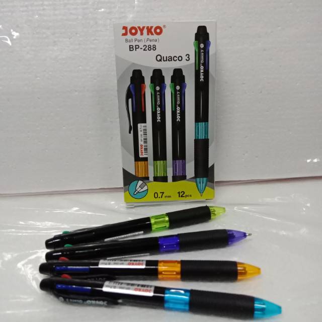 

Pulpen Joyko Quaco 4Warna BP 288 / Ball Pen Joyko BP 288 0,7 mm