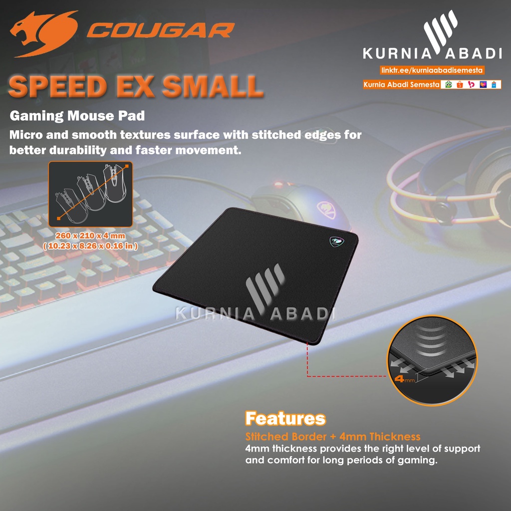 COUGAR GAMING MOUSE PAD SPEED EX Gaming Mouse Pad Small