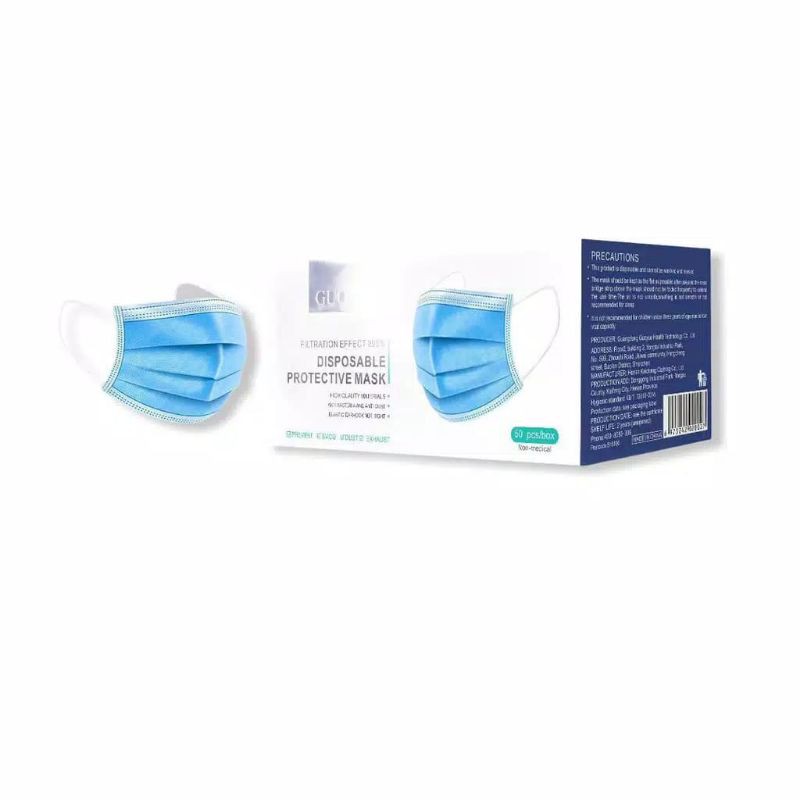 TERLARIS] Masker 3 ply disposable (50pcs) MASKER 3 PLAY EARLOP DISPOSABLE -Non medis