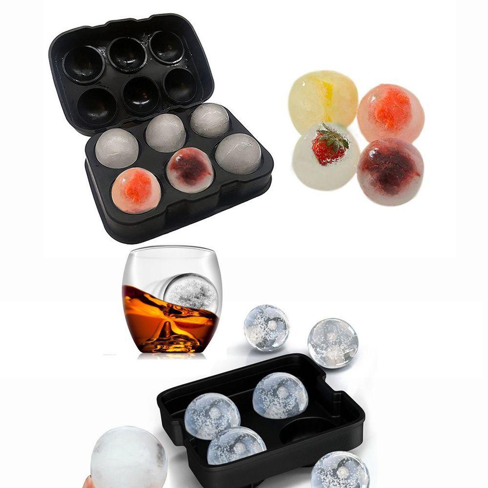 TOP 4 /6 Grids Ice Ball Cube Tray Perlengkapan Pesta Cocktails Alat Baking Whisky Cetakan Silikon