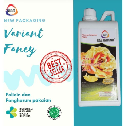 BRM Mawar Pelicin Pewangi Pakaian Laundry Setrika Kemasan Baru 1liter