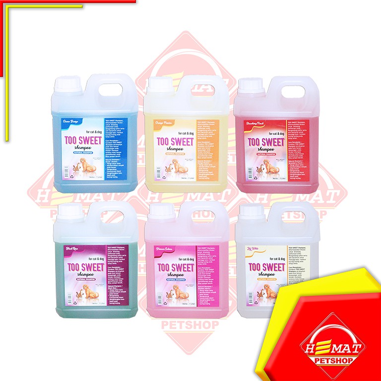 Shampo Shampoo Hewan Kucing anjing cat n dog Murah TOO SWEET 1 Litter