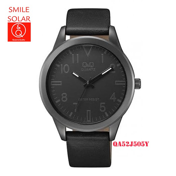 Jam Tangan Pria Classic Casual Kulit Leather Analog Original Q&amp;Q QnQ QQ QA52 QA52J Series