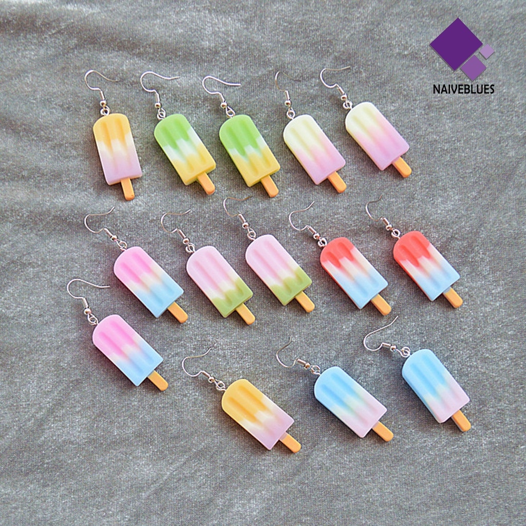 Anting Juntai Bentuk Es Krim Bahan Stainless Untuk Hadiah Anak Perempuan