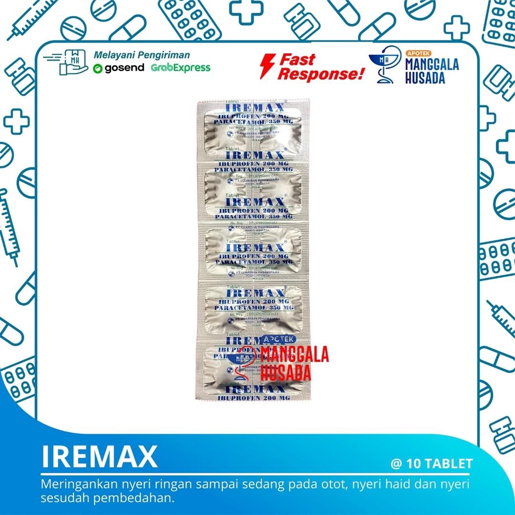 IREMAX PARACETAMOL PER STRIP @ 10 TABLET