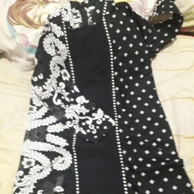 Grosir Batik - Dress Tunik Batik Kombi Emboss