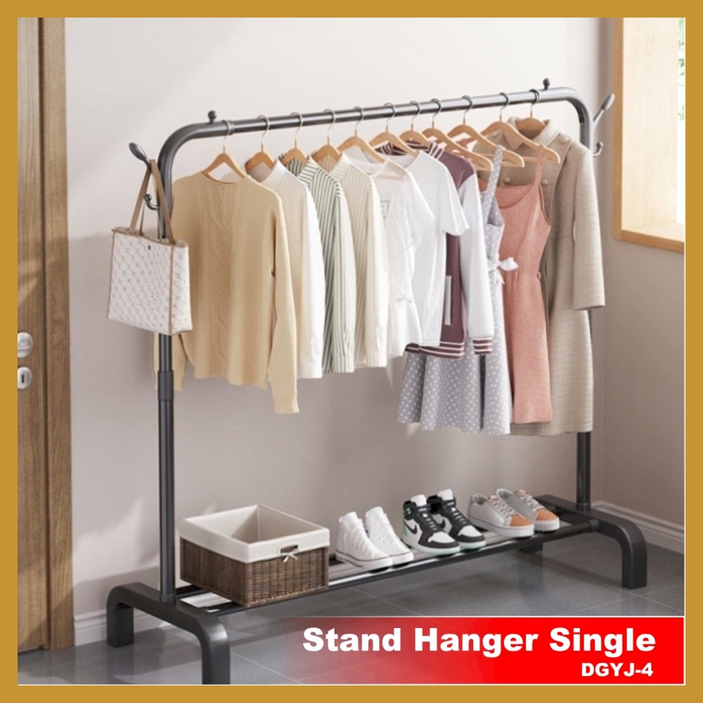 Stand Hanger Single Gawang Besi Kuat / Butik Bazar Display Gawangan Stand Hanger DGYJ-4