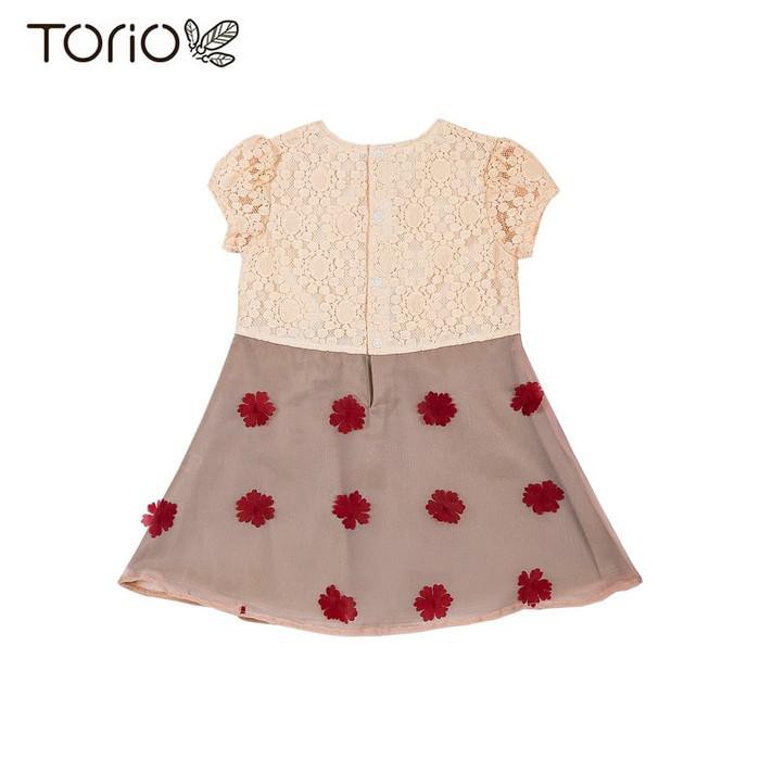 Torio Vintage Roses Classic Dress - Pakaian Dress Anak Perempuan - 1-2 tahun Murah