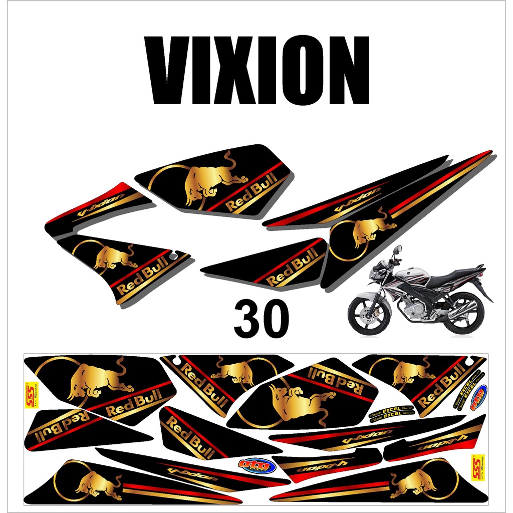 (cod)  VIXION OLD. Sticker Stiker Striping Lis Variasi Vixion Old Murah Desain DS OLD - 30