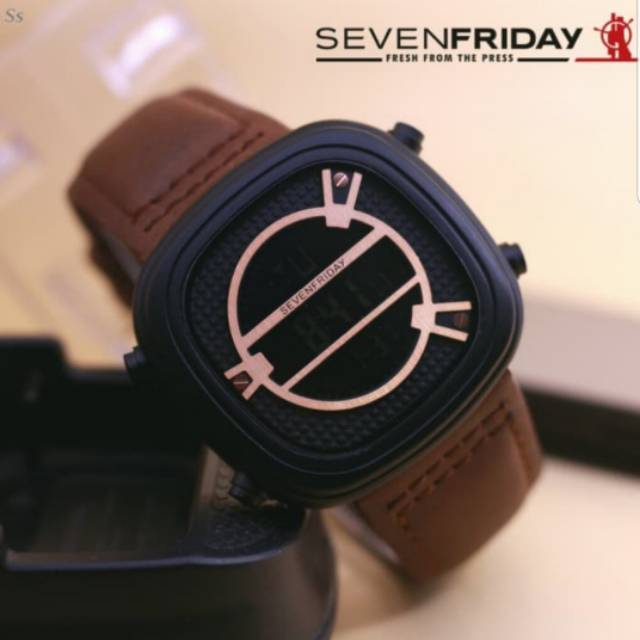 JAM TANGAN SEVENFRIDAY DIGITAL KULIT DM 4,5cm