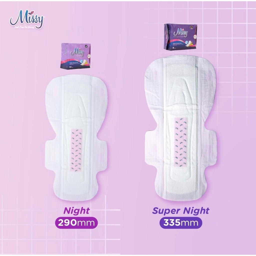 MISSY Pembalut Wanita Pads MISSY PANTYLINER MINI DAY NIGHT SUPER NIGHT / BANDUNG