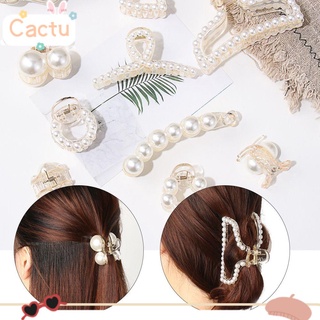 Elegant Pearl Women Hairpin Girls Hair Crab Claws Headwear Hairgrip Barrettes